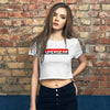Tuner Gear Banner - Women’s Crop Tee (White)